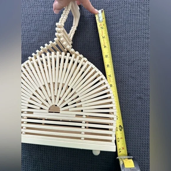 White Wooden Purse - One Of A Kind NWT - Picture 6 of 9